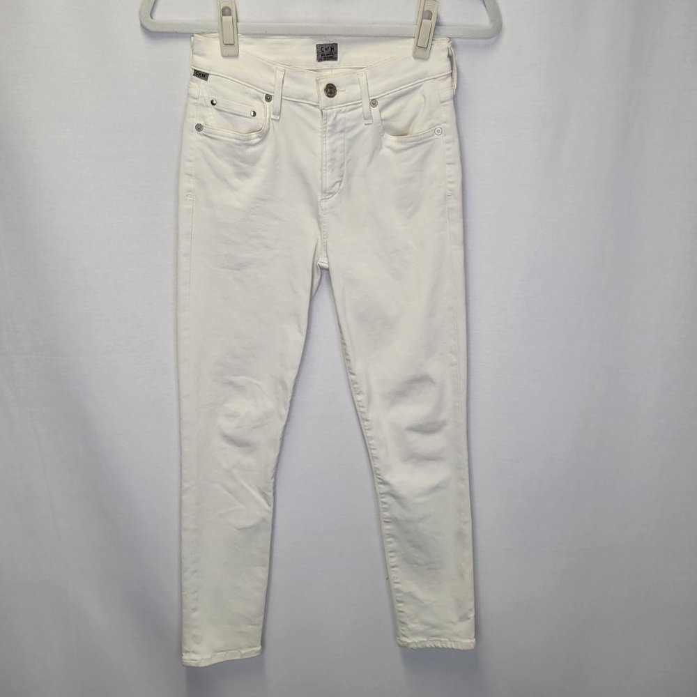 Citizens Of Humanity Women's Size 24 Jeans Ivory Rocket Ankle Skinny - Picture 1 of 7